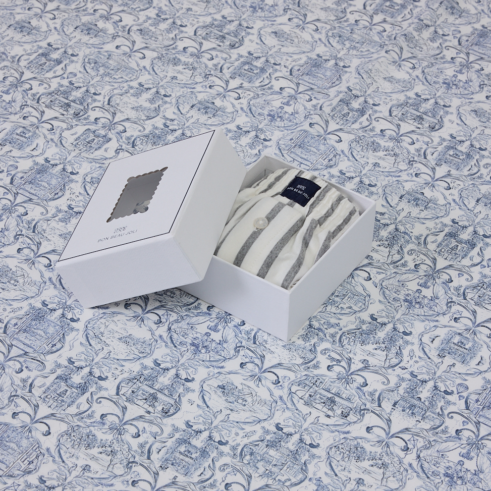 Boxershort Benjamin - Grey Nuage Stripe